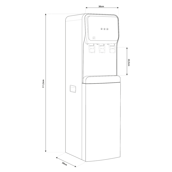 Cool Dispenser Acqua Refrigerata a Colonna - 3 Vie - immagine 2