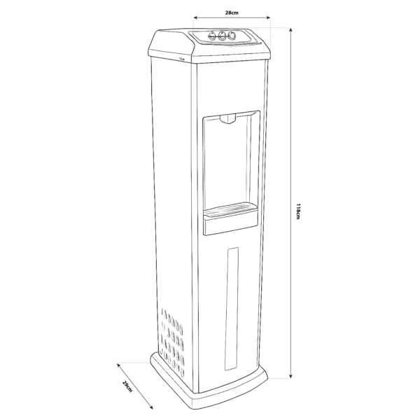 Column Dispenser Acqua Refrigerata a Colonna Filtrazione - 2 e 3 Vie - immagine 2