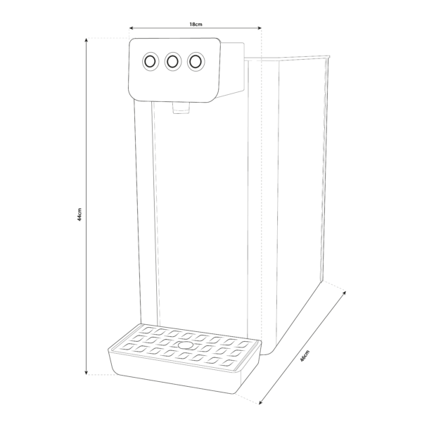 Micro Fresh Refrigeratore acqua Filtrazione Soprabanco 25Lt/h. - 3 Vie - immagine 2