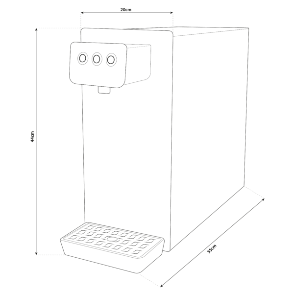 Osmo Fresh Refrigeratore acqua Osmosi Inversa diretta Sopralavello - 3 vie - immagine 2