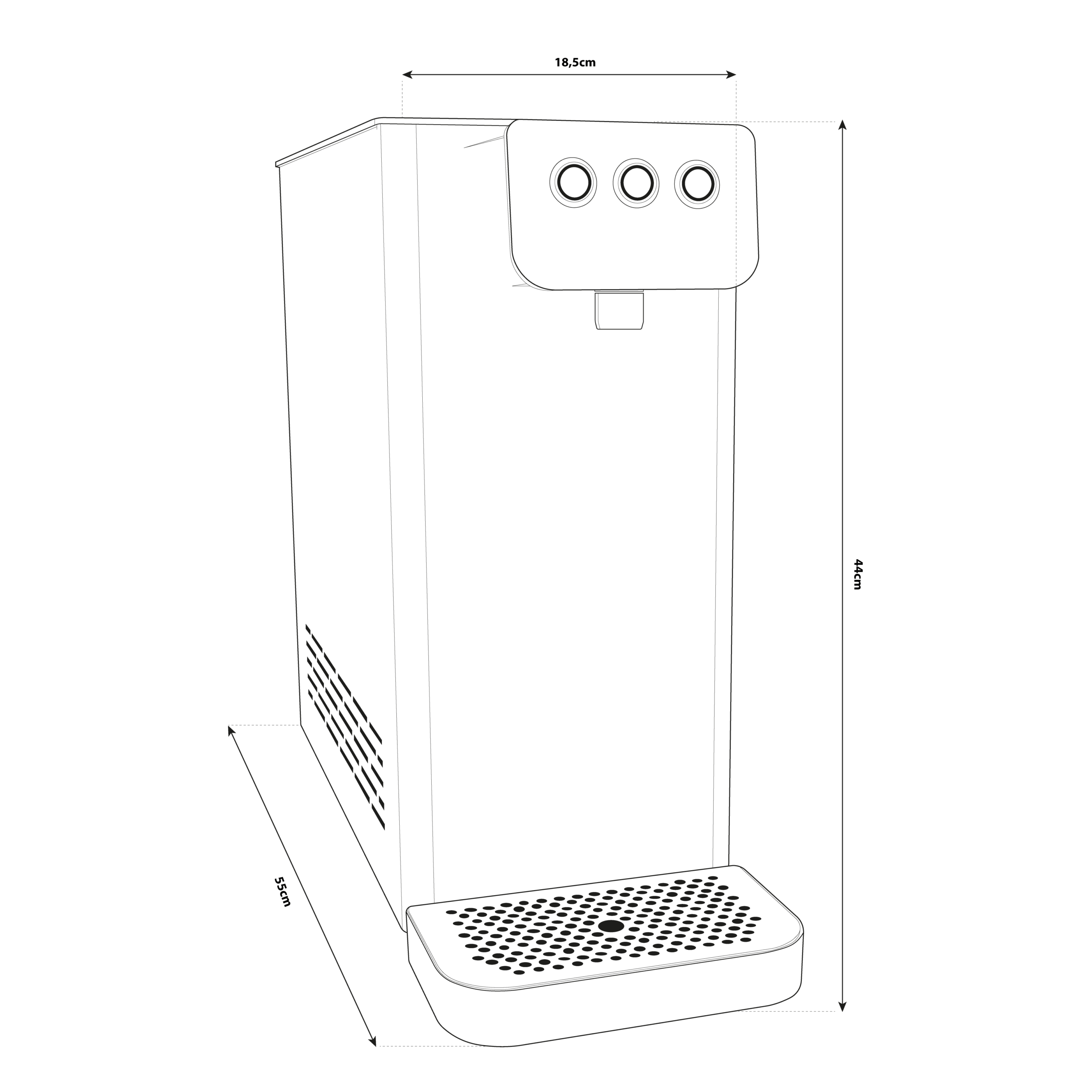 Osmo Fresh Refrigeratore acqua Osmosi Inversa diretta Sopralavello - 3 vie - immagine 2