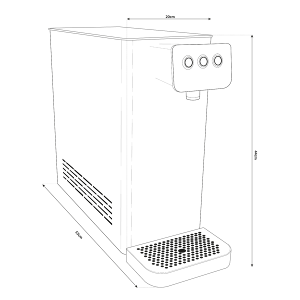 Osmo Fresh Refrigeratore acqua Osmosi Inversa diretta Sopralavello - 3 vie - immagine 2