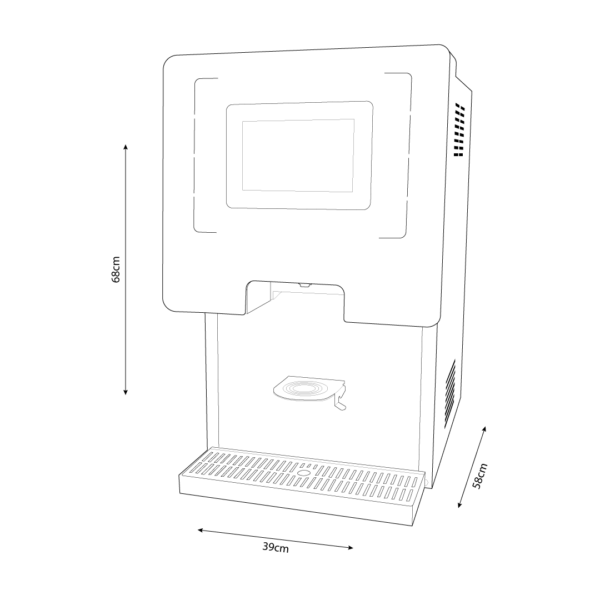 Drink Refrigeratore acqua Erogazione Bevande Touch Screen 7” Soprabanco - 6 vie - immagine 2
